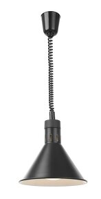 Lampa do podgrzewania potraw- wisząca, stożkowa średnica 275x(H)250 mm, czarna Wariant podstawowy