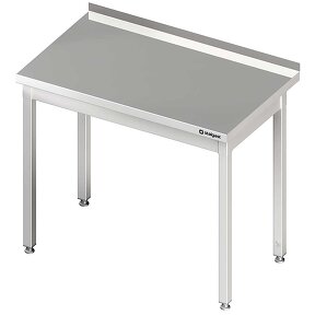 Stół stalowy bez półki, przyścienny, skręcany, 1000x600x850 mm