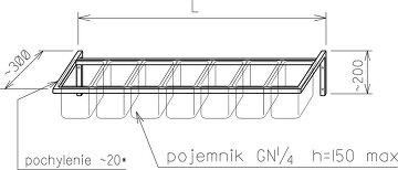 Półka wisząca na przyprawy - pojemniki GN MR-276